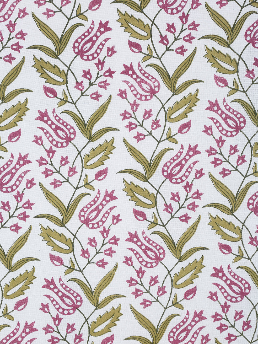 White Ethnic Printed 120 GSM Revesible Cotton Double Bed AC Dohar