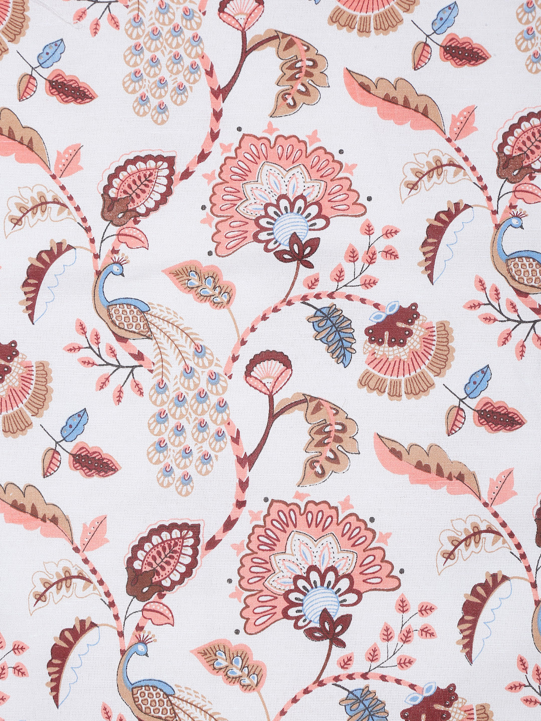 White and Pink Floral Printed 120 GSM Revesible Cotton Double Bed AC Dohar