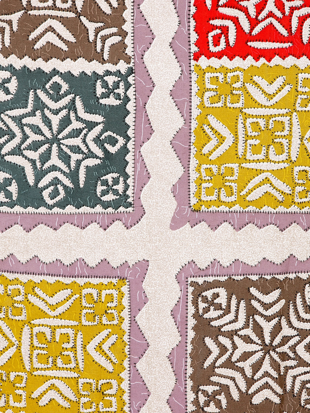 Screen Block Print Jaipuri Cotton Geometric Pattern King Size Bedsheet with 2 Pillow Covers