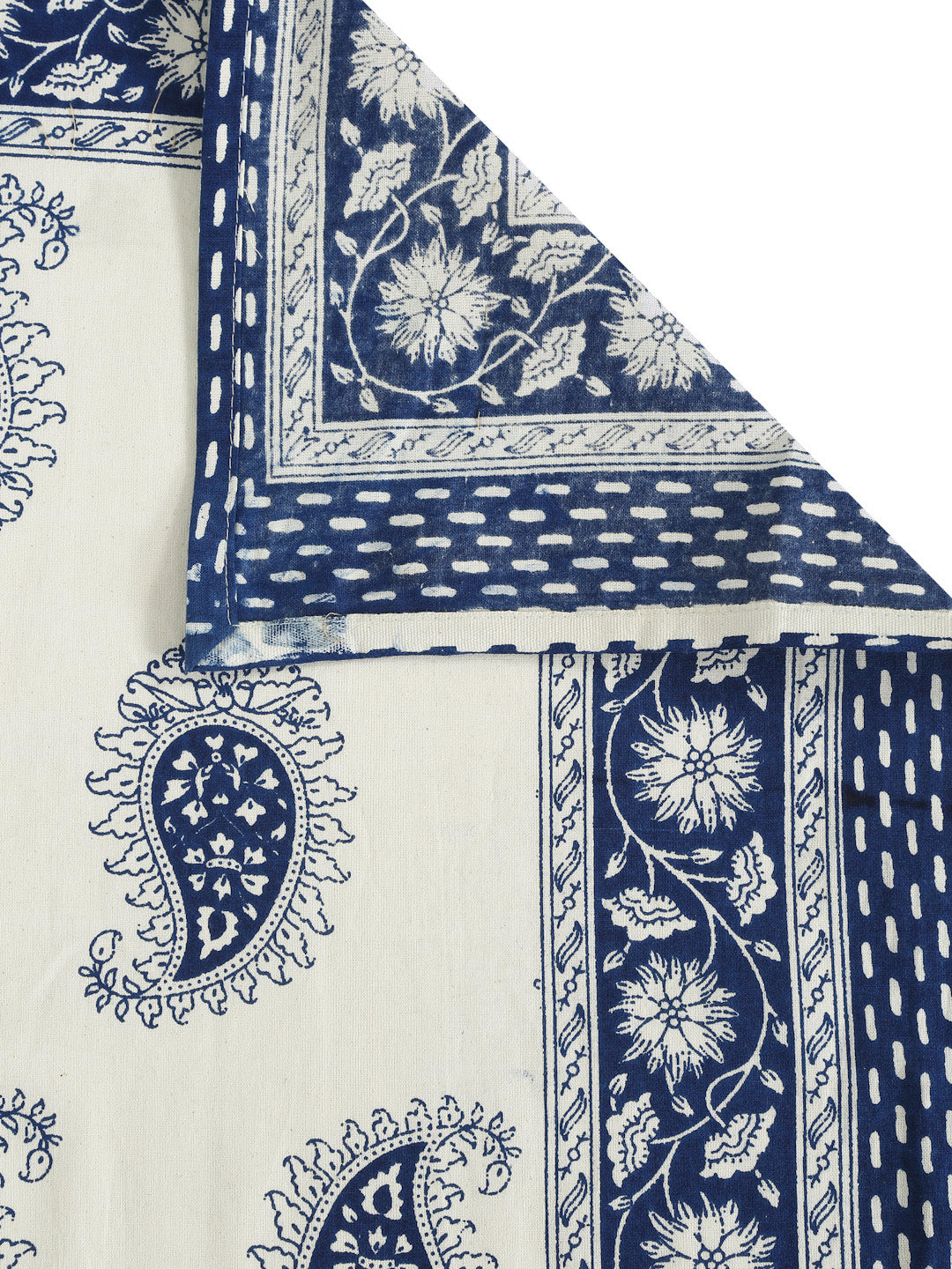 Cotton Paisley Print King Bed sheet with 2 Pillow Covers