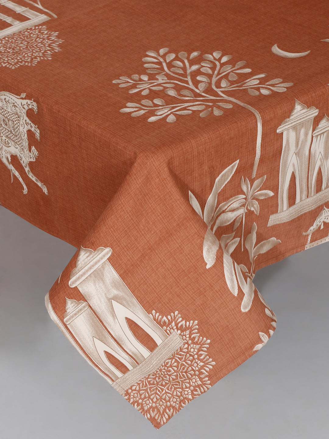 Floral Print Maroon Cotton King Size Bed sheet with 2 Pillow Covers