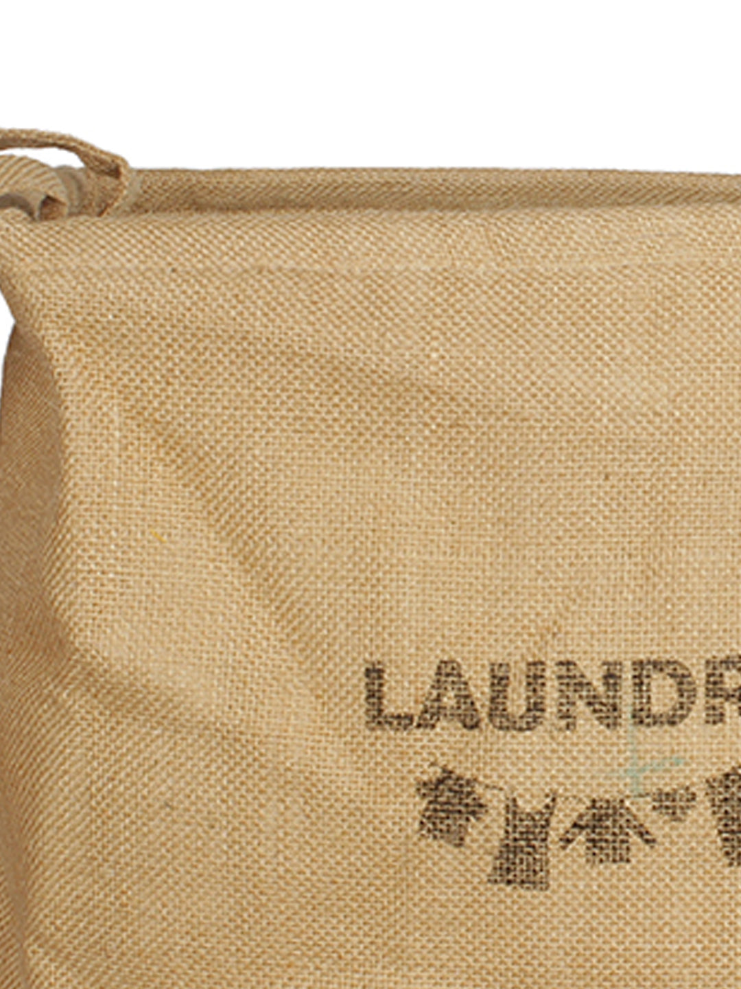 Rajasthan Décor Beige Color Jute Fabric Laundry Bag