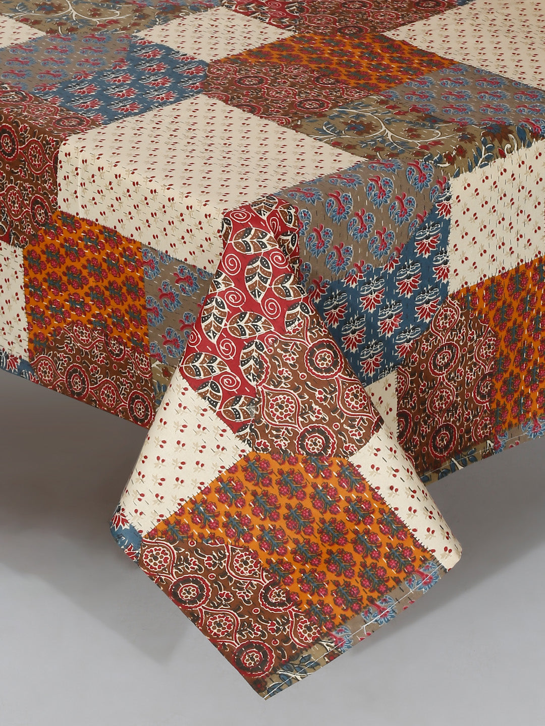 King Size Geometric Print Cotton Bed Sheet with 2 Pillow Covers