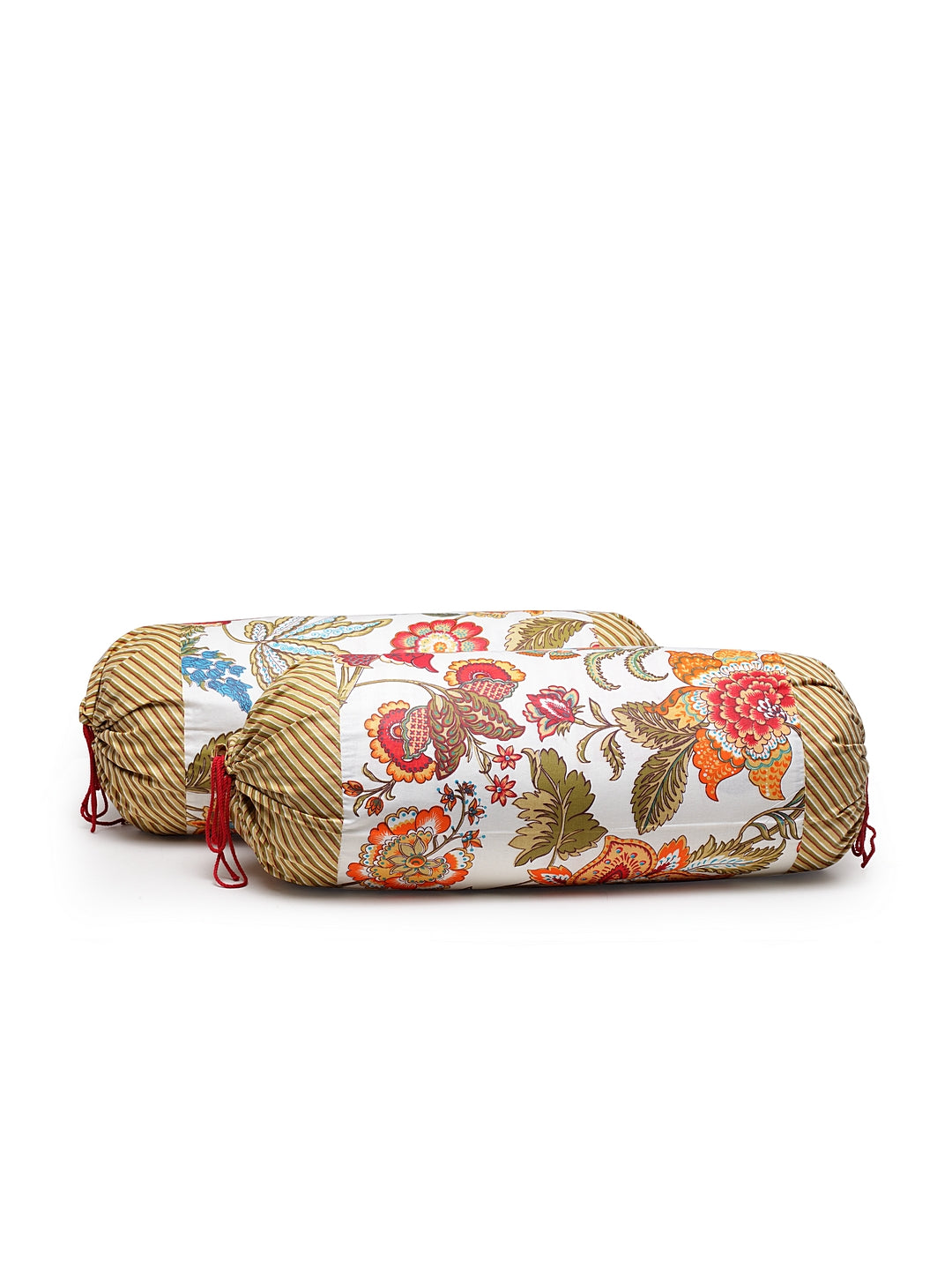 Rajasthan Décor Screen Print Cotton Bolster Covers Set of 2