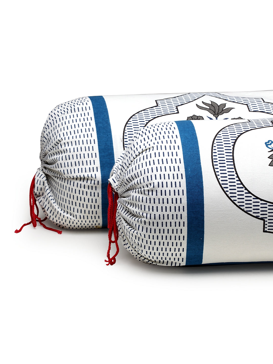Rajasthan Décor Screen Print Cotton Bolster Covers Set of 2