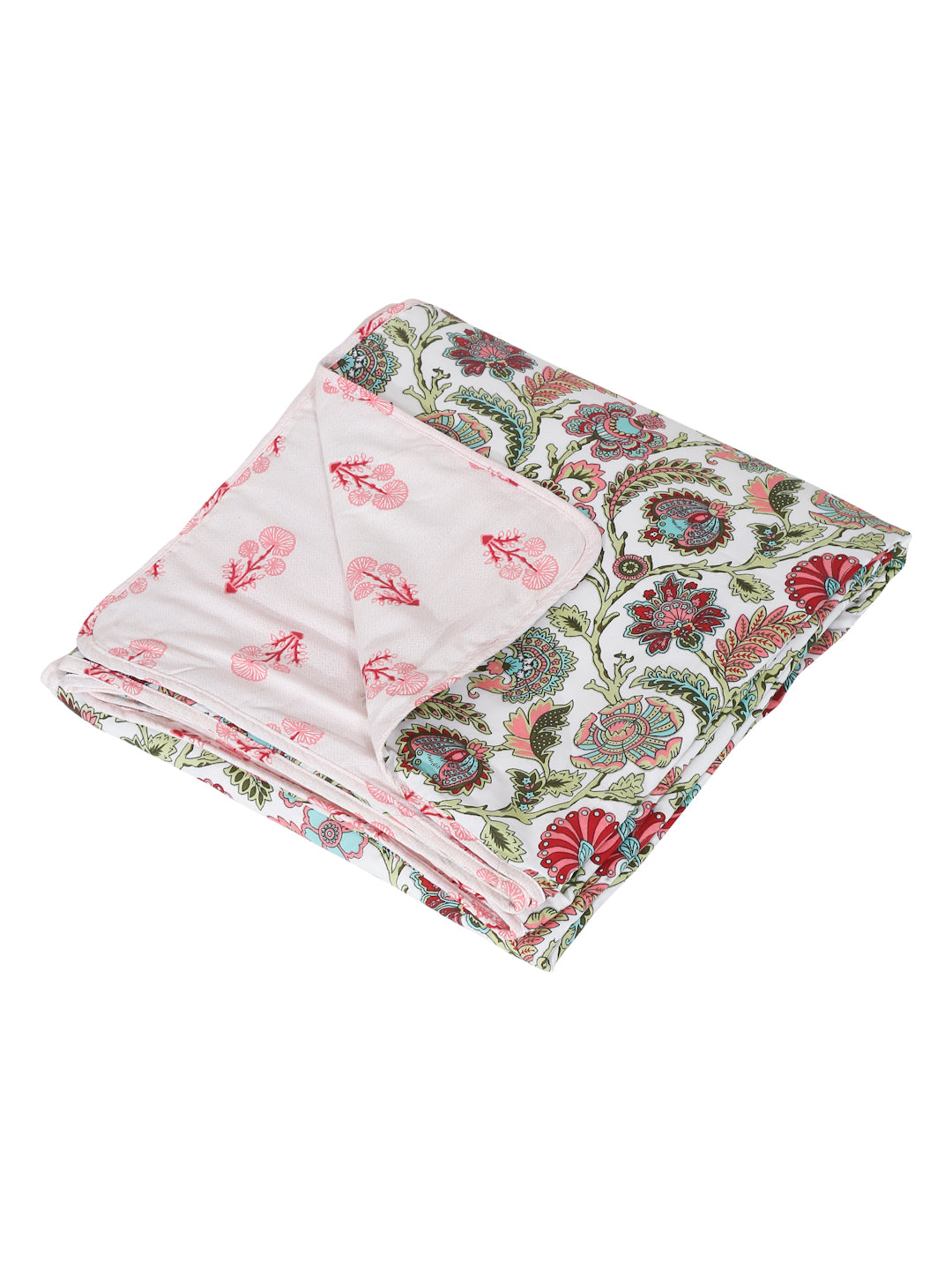 Multi Color FLoral Printed 120 GSM Revesible Cotton Double Bed AC Dohar