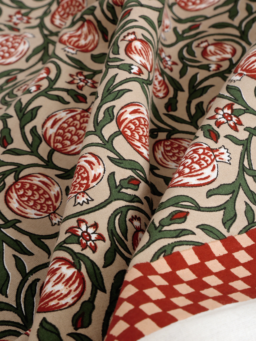 Rajasthan Decor Cotton Jaipuri Floral Single Bed sheet with 1 Pillow Cover