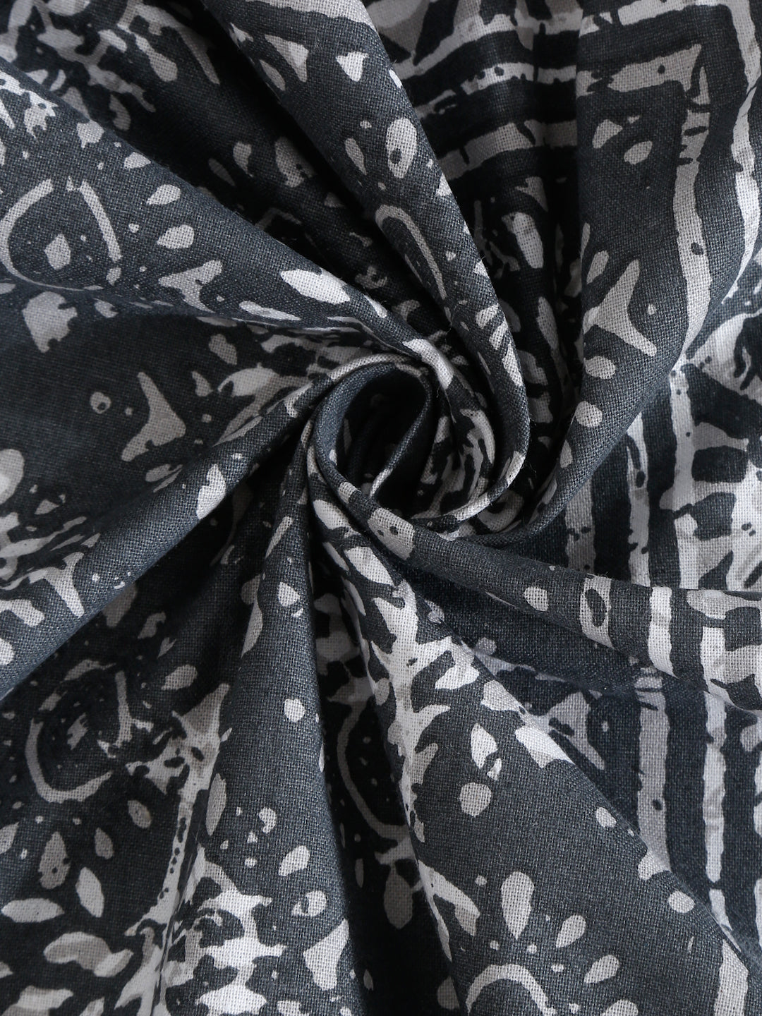 Grey Floral Print 144 TC Cotton Single Bed Sheet with 1 Pillow Cover