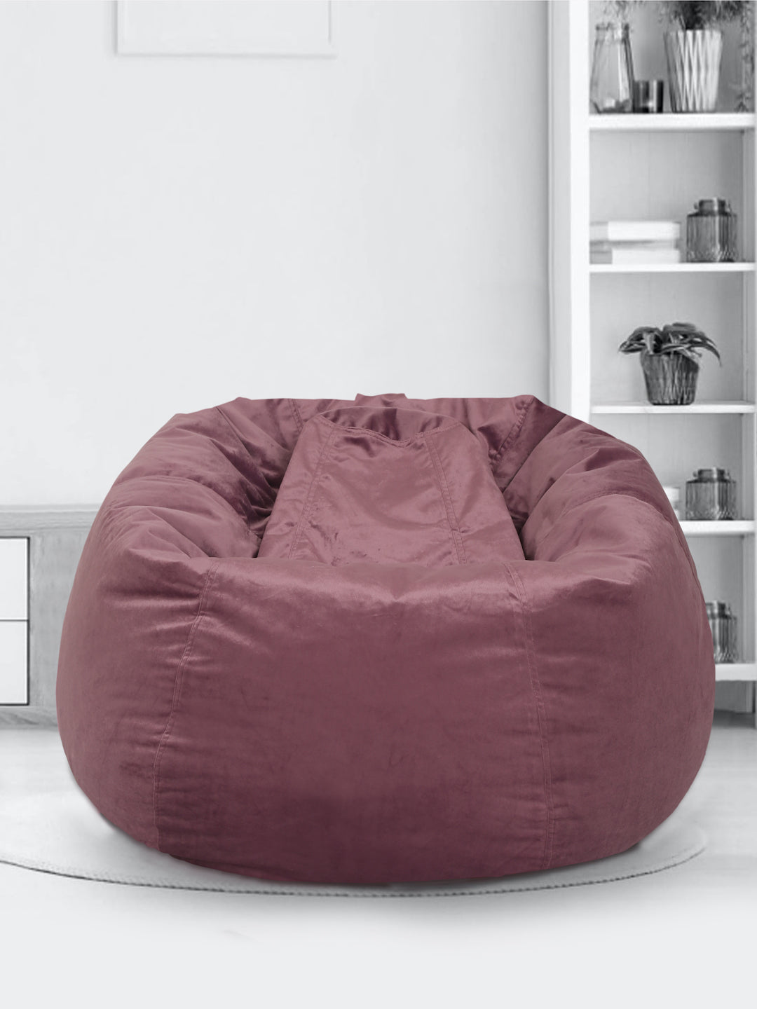 Purple Solid Velvet XXL Bean Bag Cover