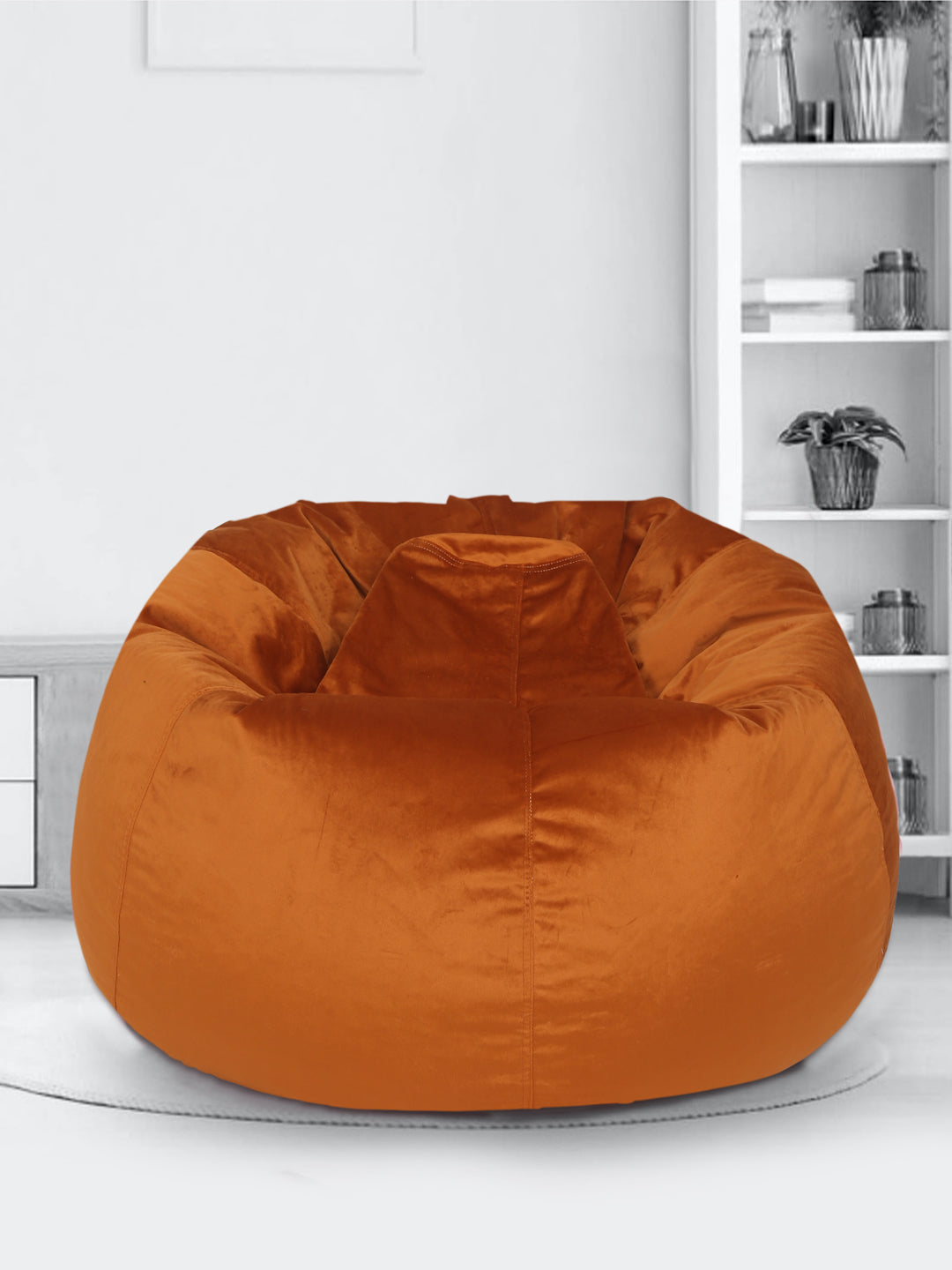 Copper-Coloured Velvet Bean Bag Cover