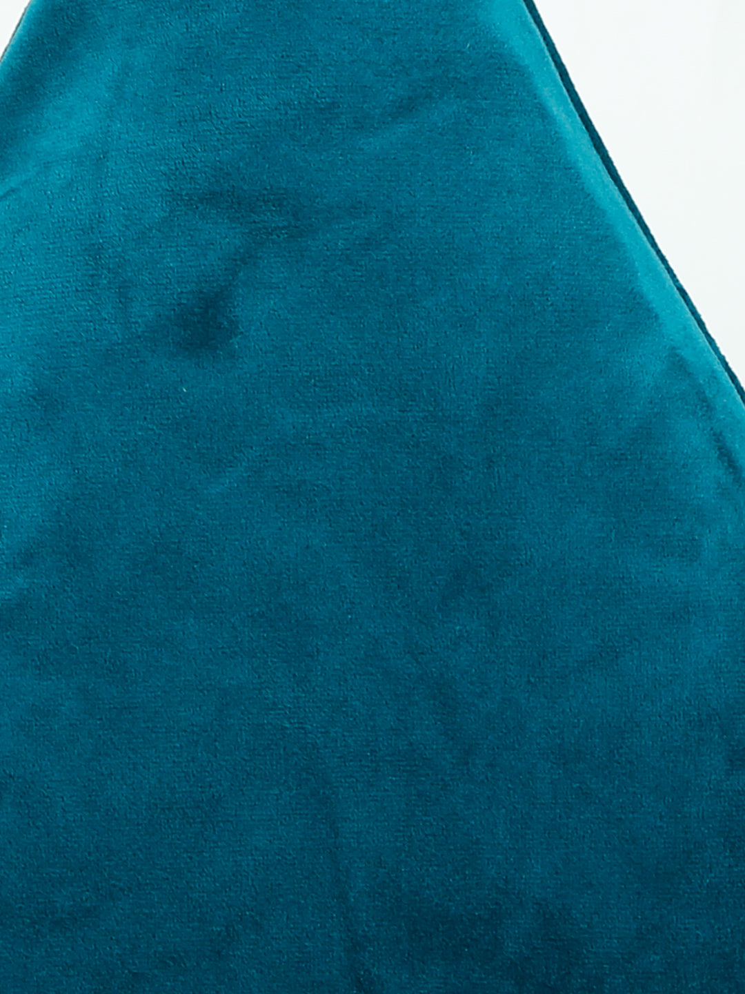 Set of 2 Teal Solid Super Soft Velvet Triangle Filled Sustainable Cushions