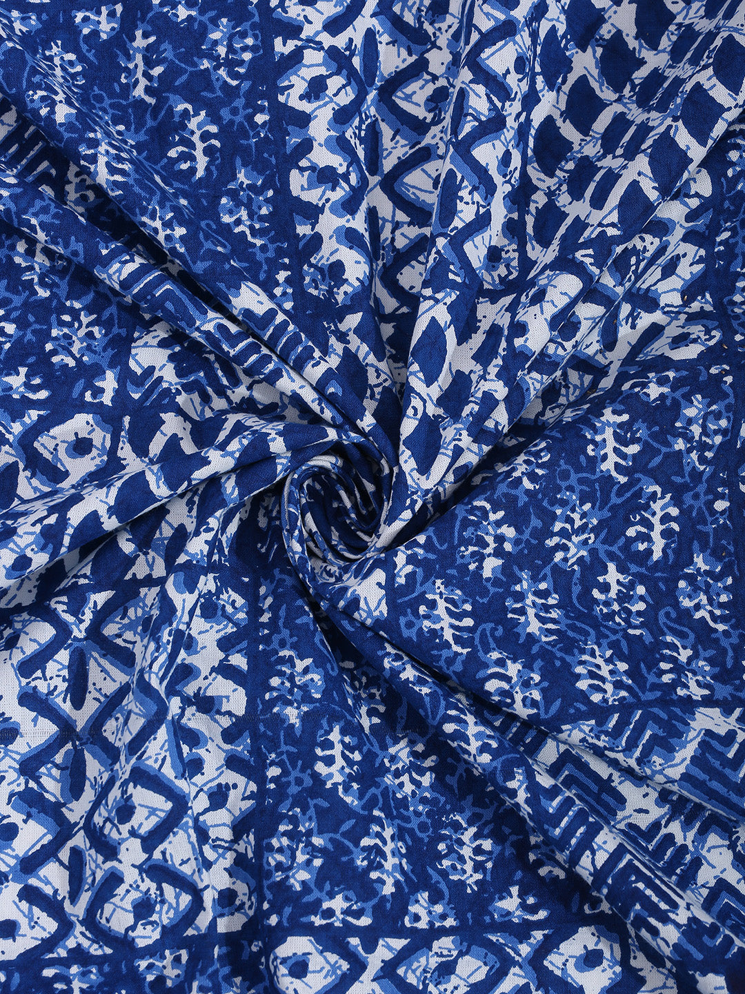 Rajsthan Decor Screen Print Cotton Floral Window Curtain Set of 2 (51x62 Inch)