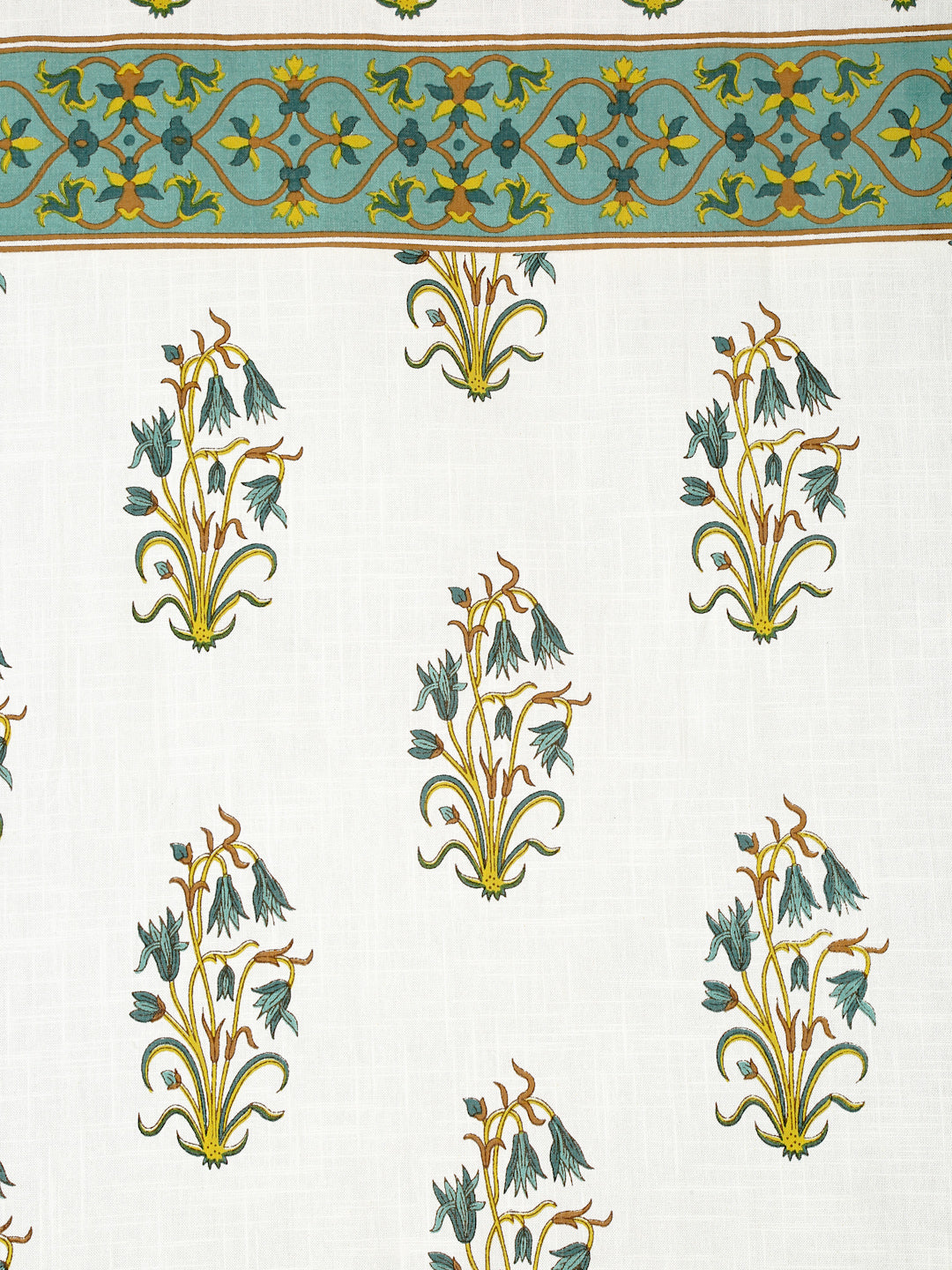 Rajasthan Decor Cotton Metallic Print Set of 2 Window Curtain (47x62 Inch)