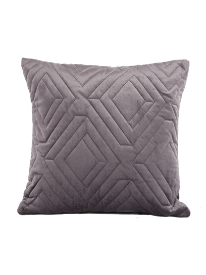 Eyda Designer Quilted Velvet Cushion Cover Set of 2-16x16 Inch