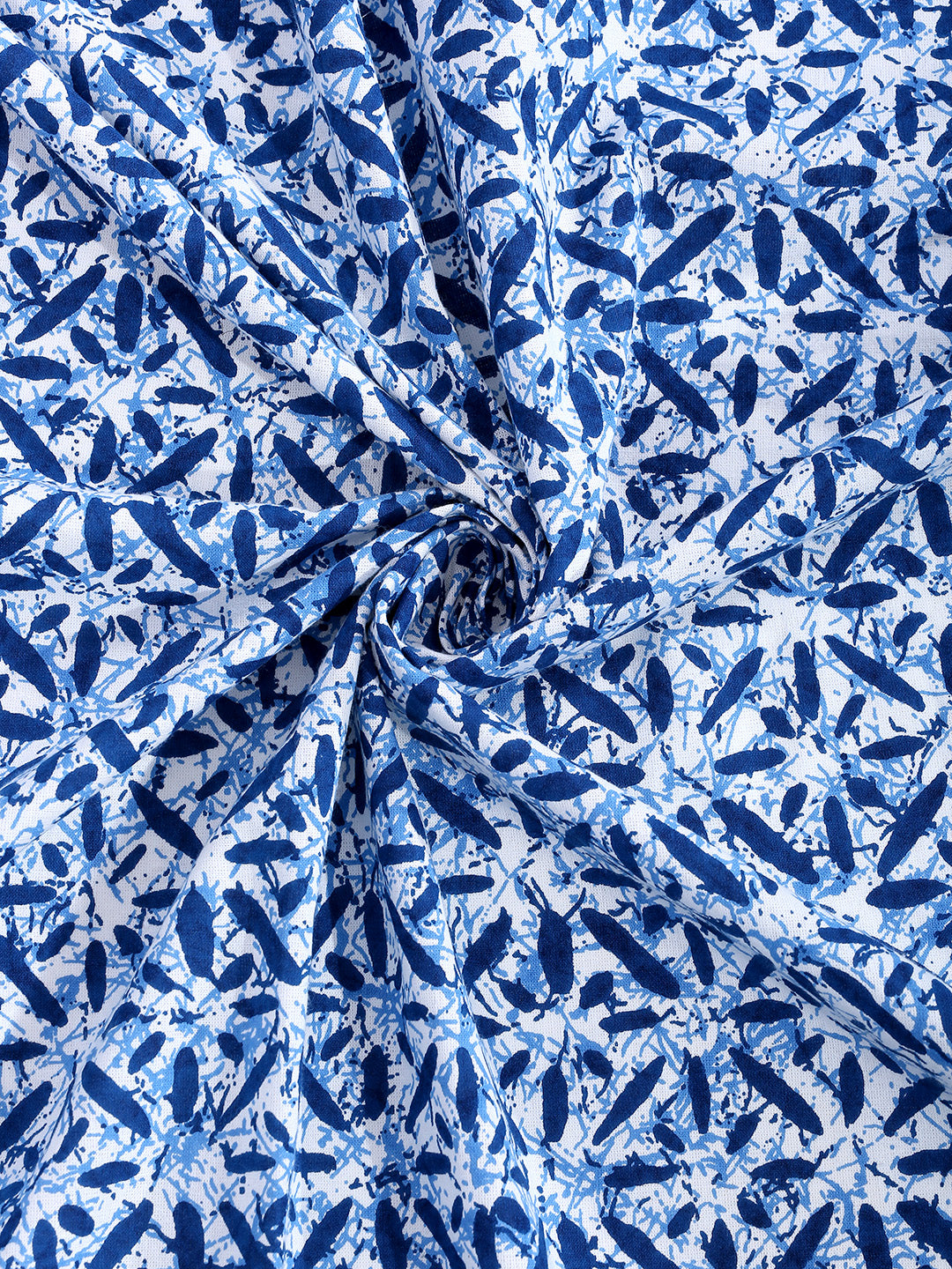 Rajsthan Décor Screen Print Cotton Floral Window Curtain Set of 2 (54x62 Inch)