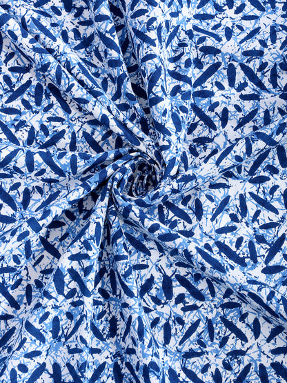 Rajsthan Décor Screen Print Cotton Floral Window Curtain Set of 2 (54x62 Inch)