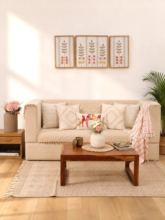 Saanvi Harmony Sofa Cover & Cushion Set