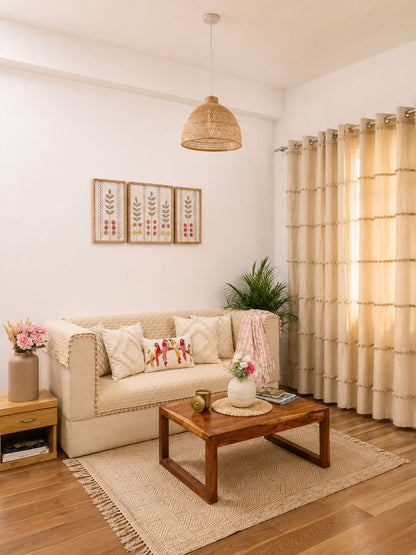 Saanvi Harmony Sofa Cover & Cushion Set