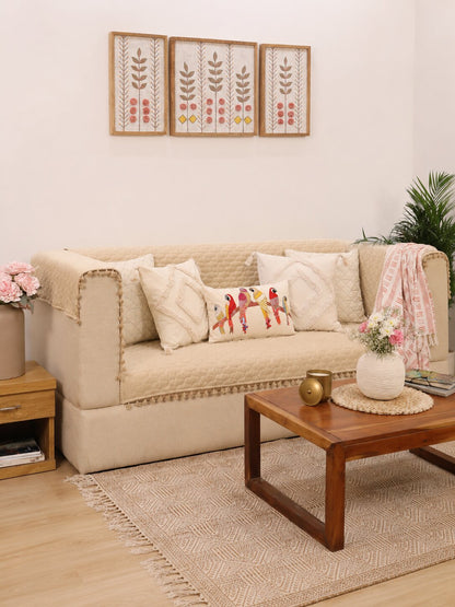 Saanvi Harmony Sofa Cover & Cushion Set