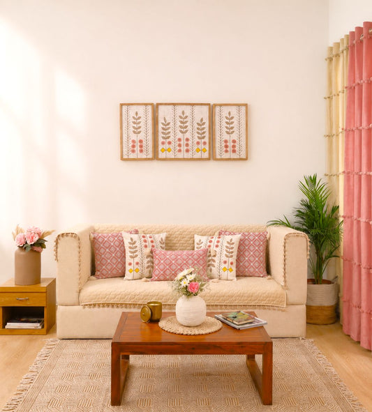 Roselle Bloom Sofa Cover & Cushion Set