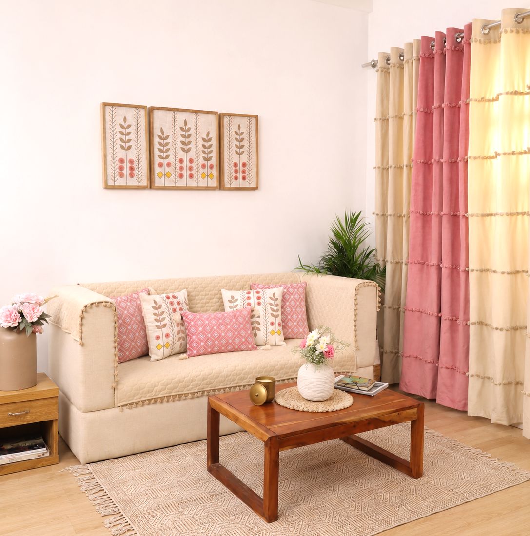 Roselle Bloom Sofa Cover & Cushion Set