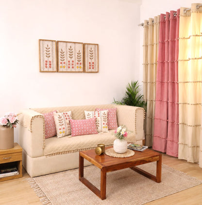 Roselle Bloom Sofa Cover & Cushion Set