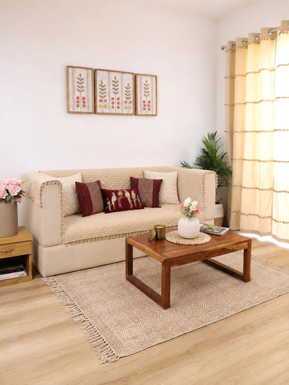 Merlot Weave Sofa Cover & Cushion Set
