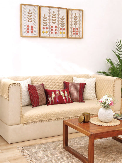 Merlot Weave Sofa Cover & Cushion Set
