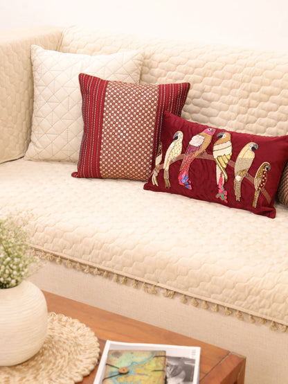Merlot Weave Sofa Cover & Cushion Set