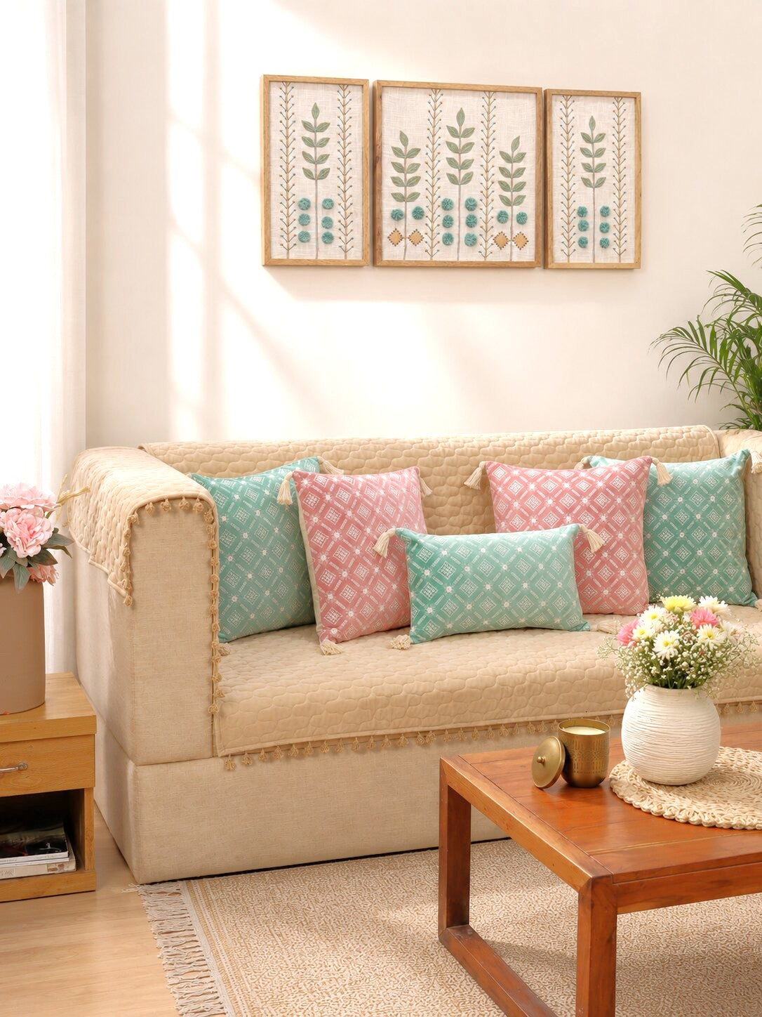 Elowen Meadow Sofa Cover & Cushion Set
