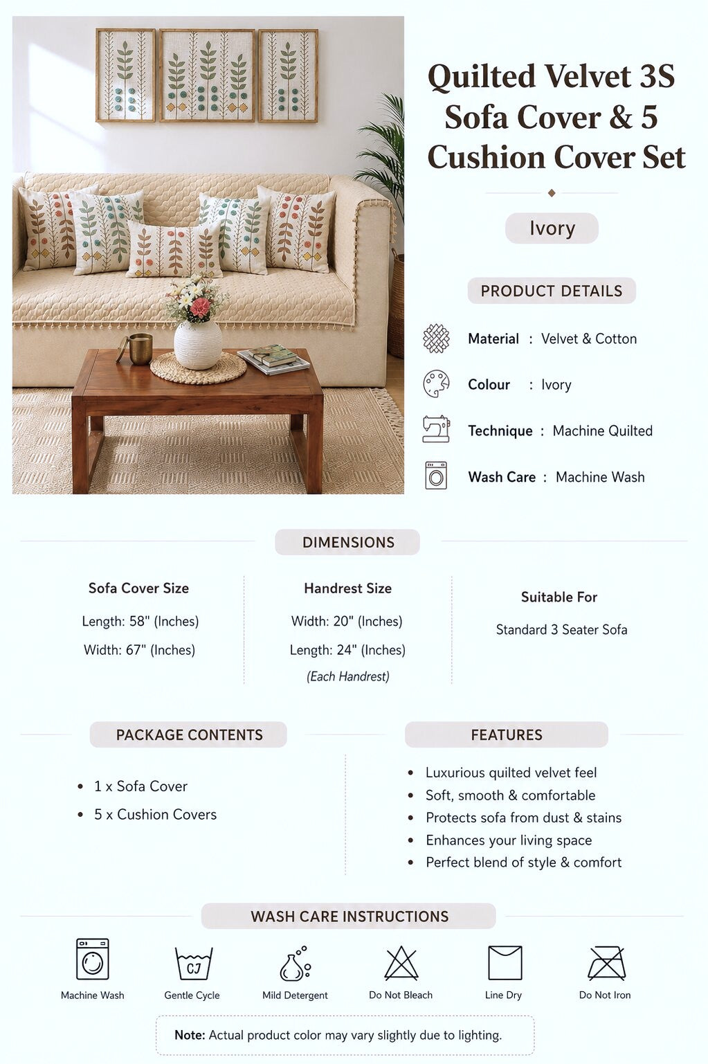 Elowen Botanical Sofa Cover Set