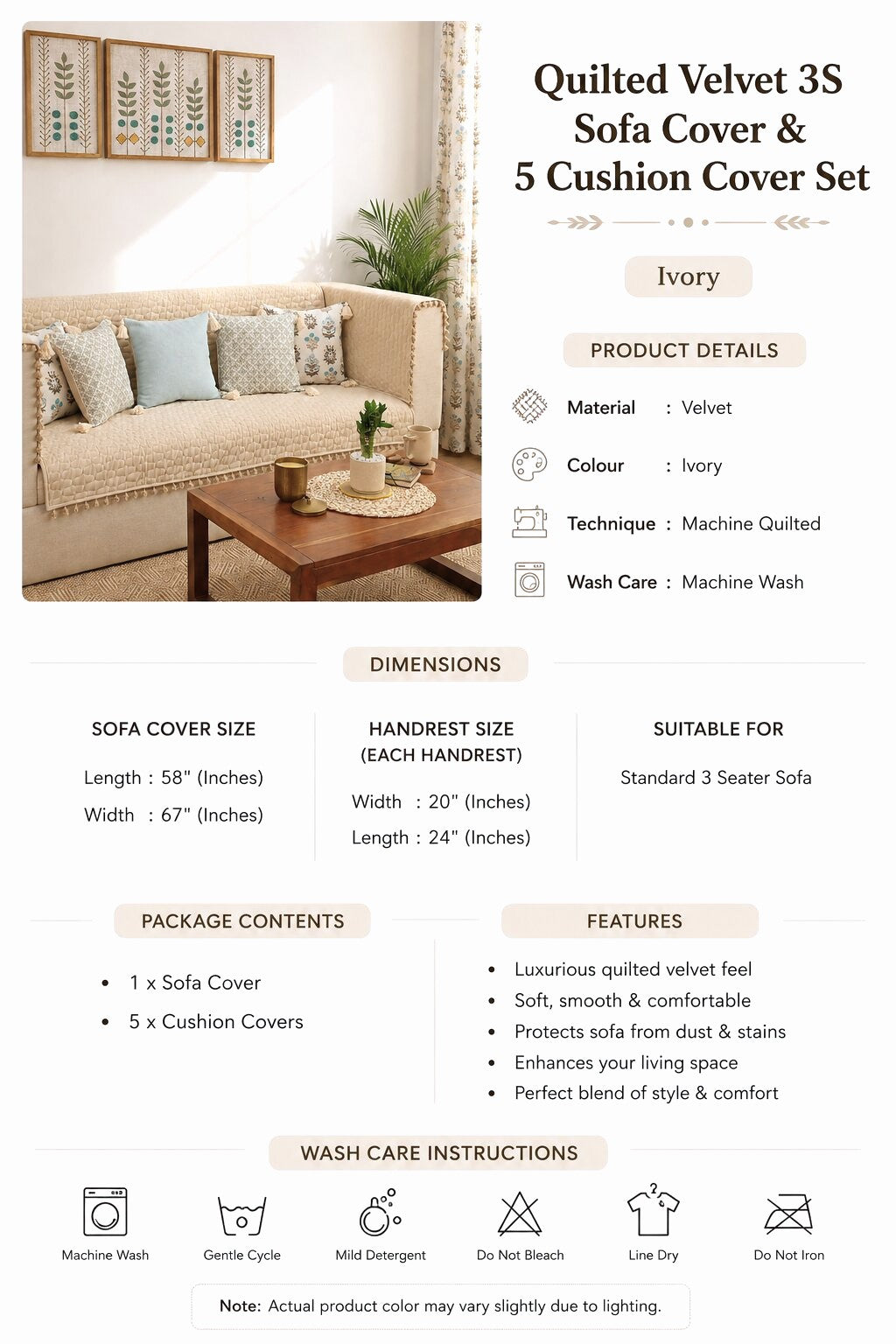 Sylven Mist Sofa Cover Set