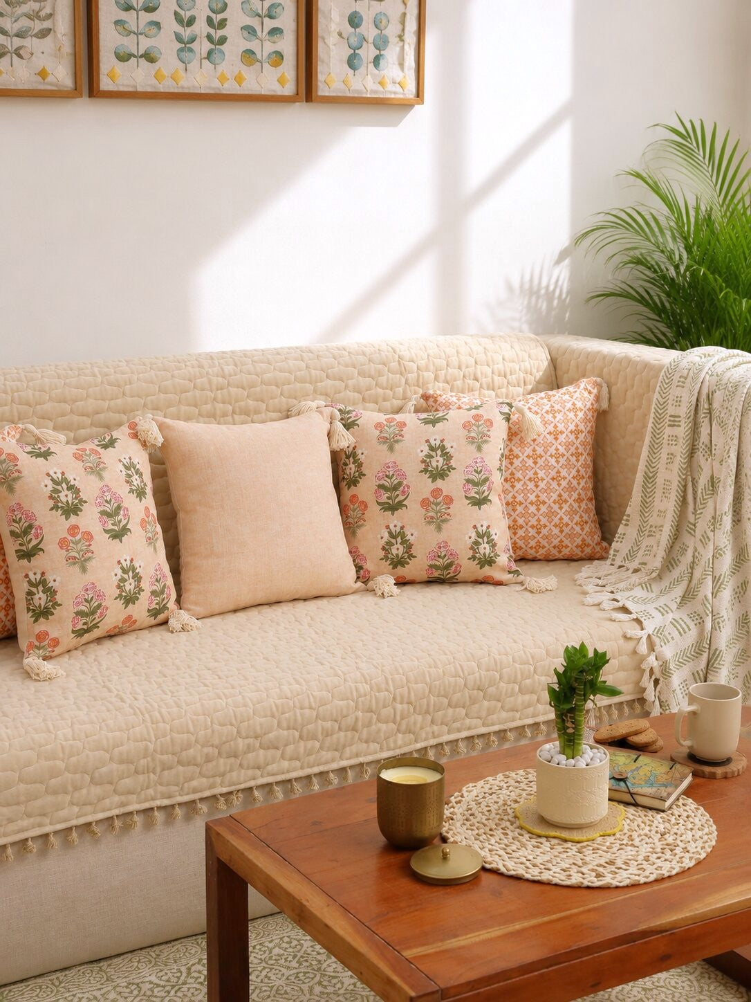 Roselle Blossom Sofa Cover Set