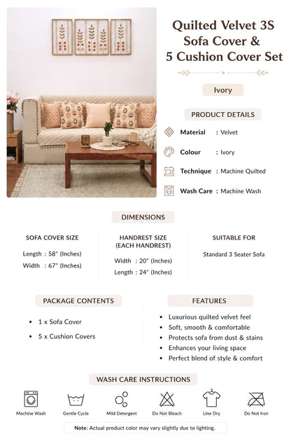 Roselle Blossom Sofa Cover Set