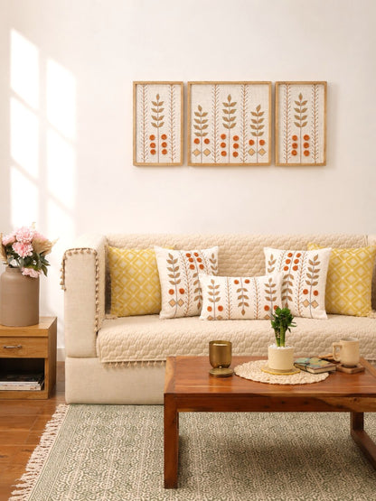 Solara Marigold Sofa Cover Set