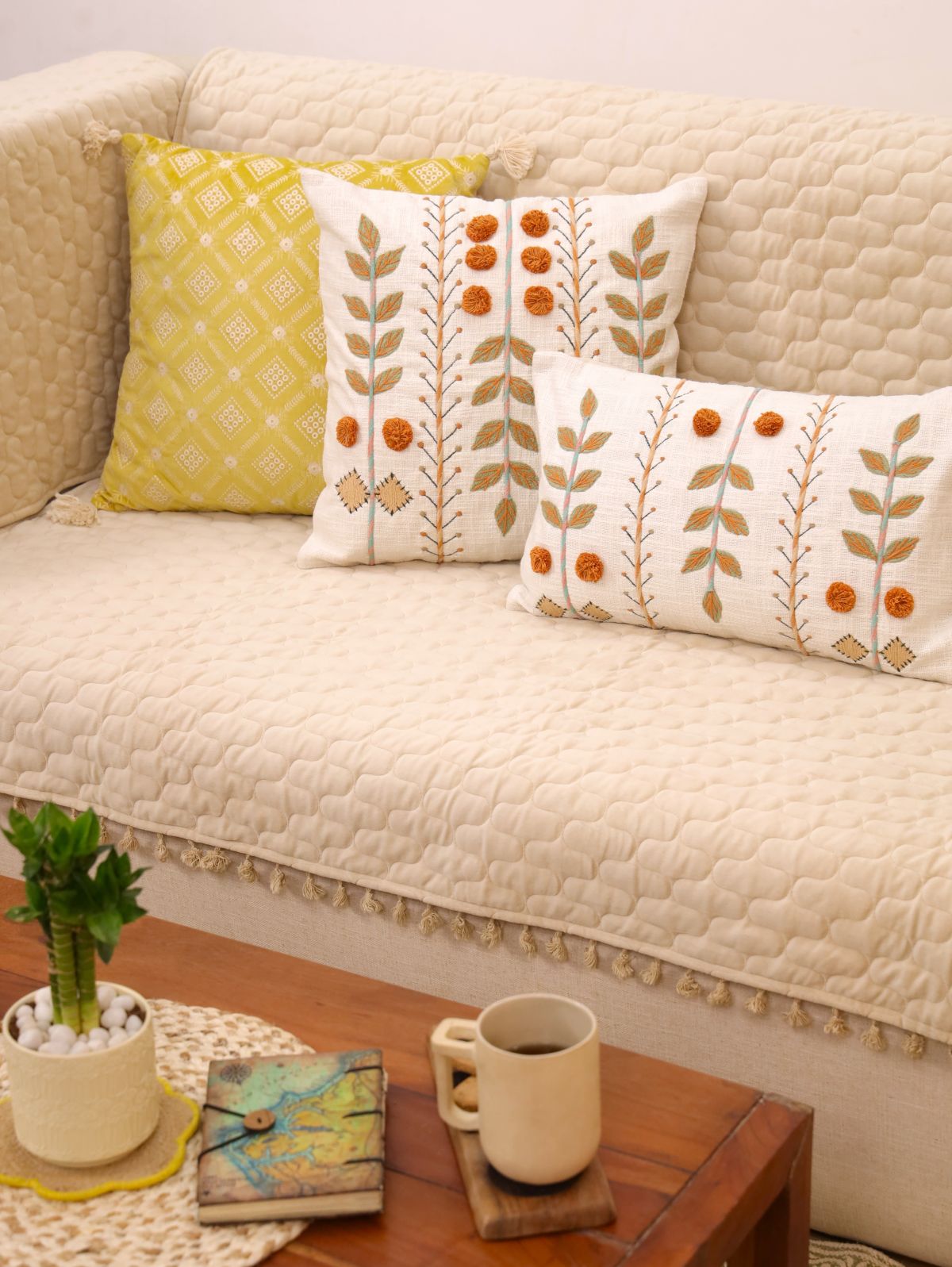 Solara Marigold Sofa Cover Set