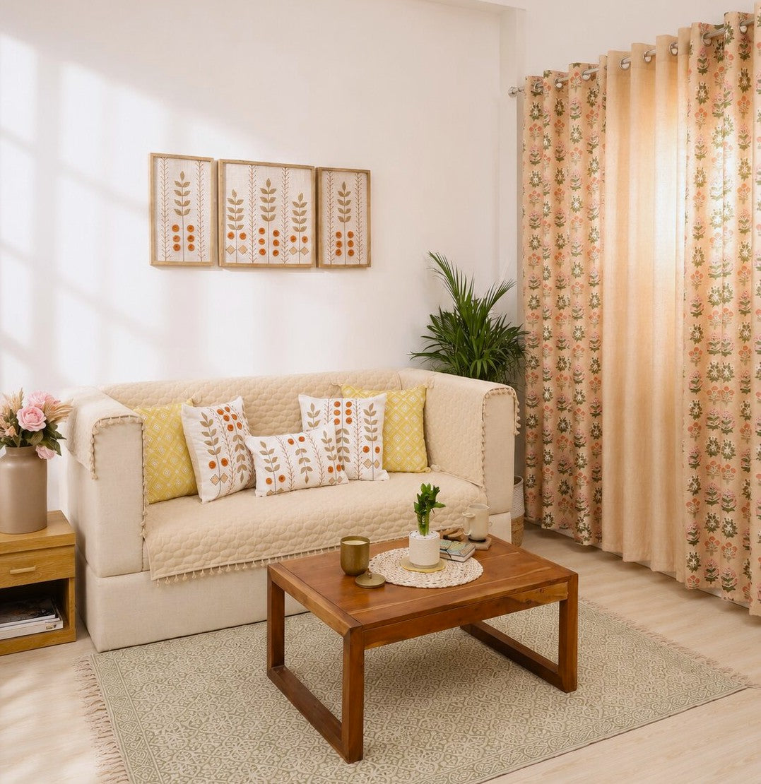 Solara Marigold Sofa Cover Set