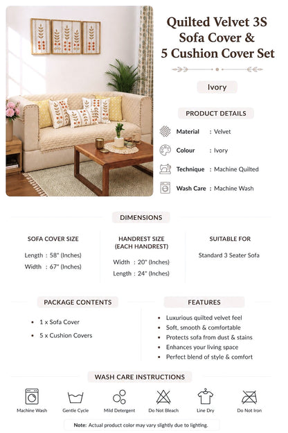 Solara Marigold Sofa Cover Set
