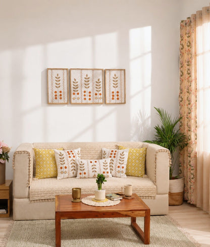 Solara Marigold Sofa Cover Set