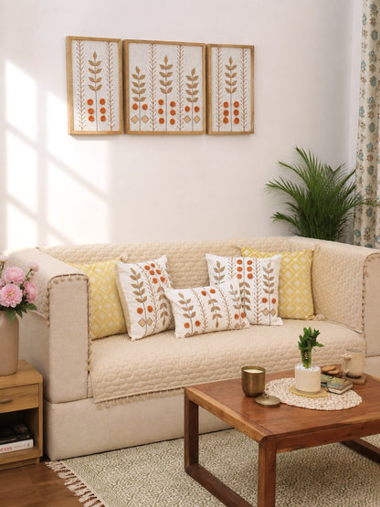 Solara Marigold Sofa Cover Set