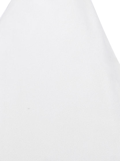 Eyda Super Soft Velvet White Color Set of 2 Triangle Filled Cushion-15x15x15 Inch