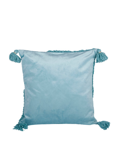 Eyda Super Soft Aqua Color Set of 2 Cushion Cover-18x18 Inch