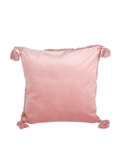 Eyda Super Soft Velvet Peach Color Set of 2 Cushion Cover-18x18 Inch