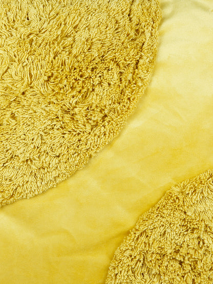 Eyda Super Soft Velvet Yellow Color Set of 2 Cushion Cover-18x18 Inch