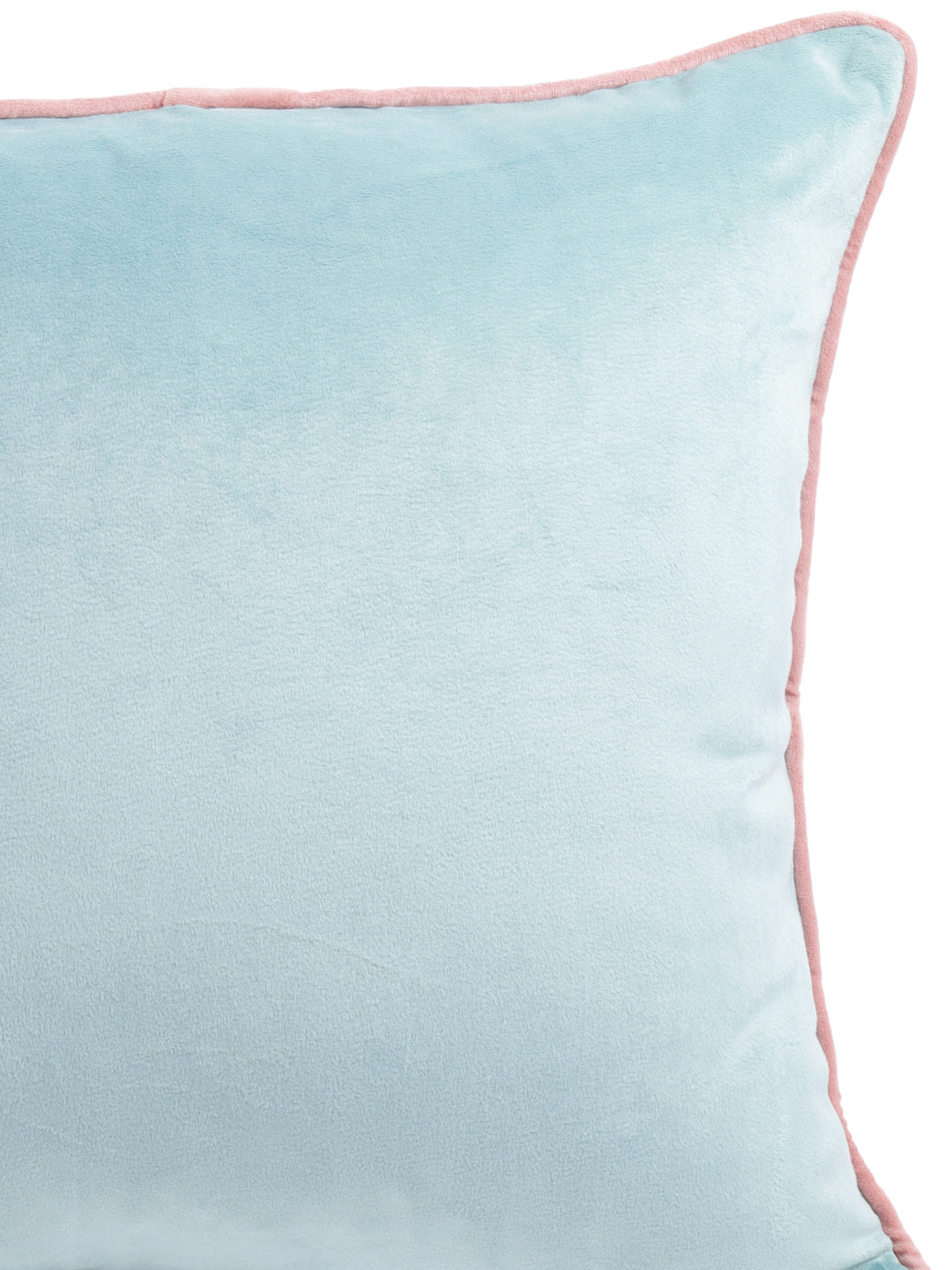 Eyda Velvet Aqua Color Cushion Cover Set of 2-18x18 Inch