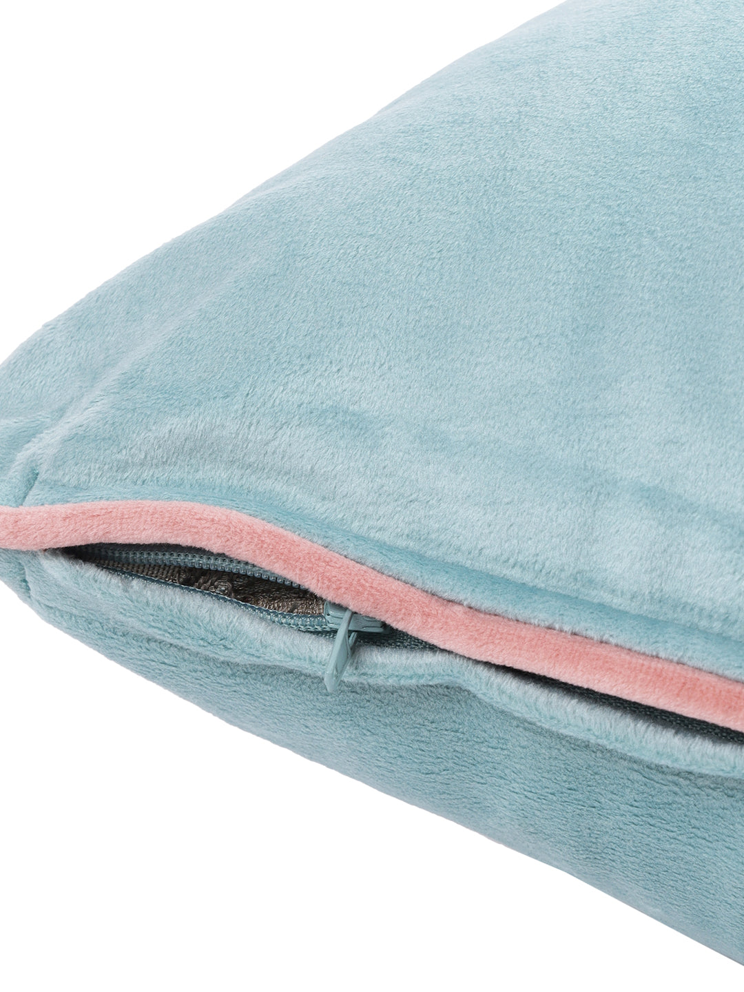 Eyda Velvet Aqua Color Cushion Cover Set of 2-18x18 Inch