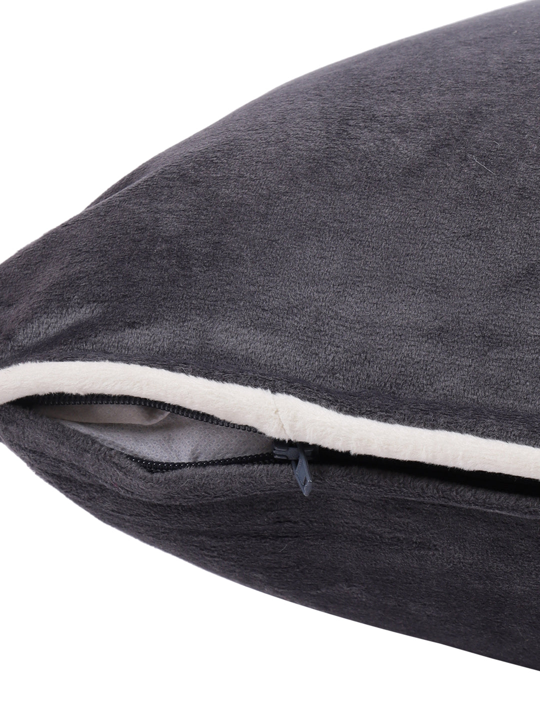 Eyda Velvet Grey Color Cushion Cover Set of 2-18x18 Inch