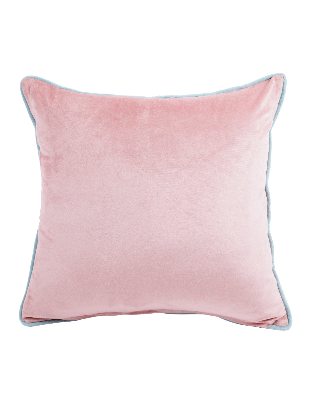 Eyda Velvet Peach Color Cushion Cover Set of 2-18x18 Inch