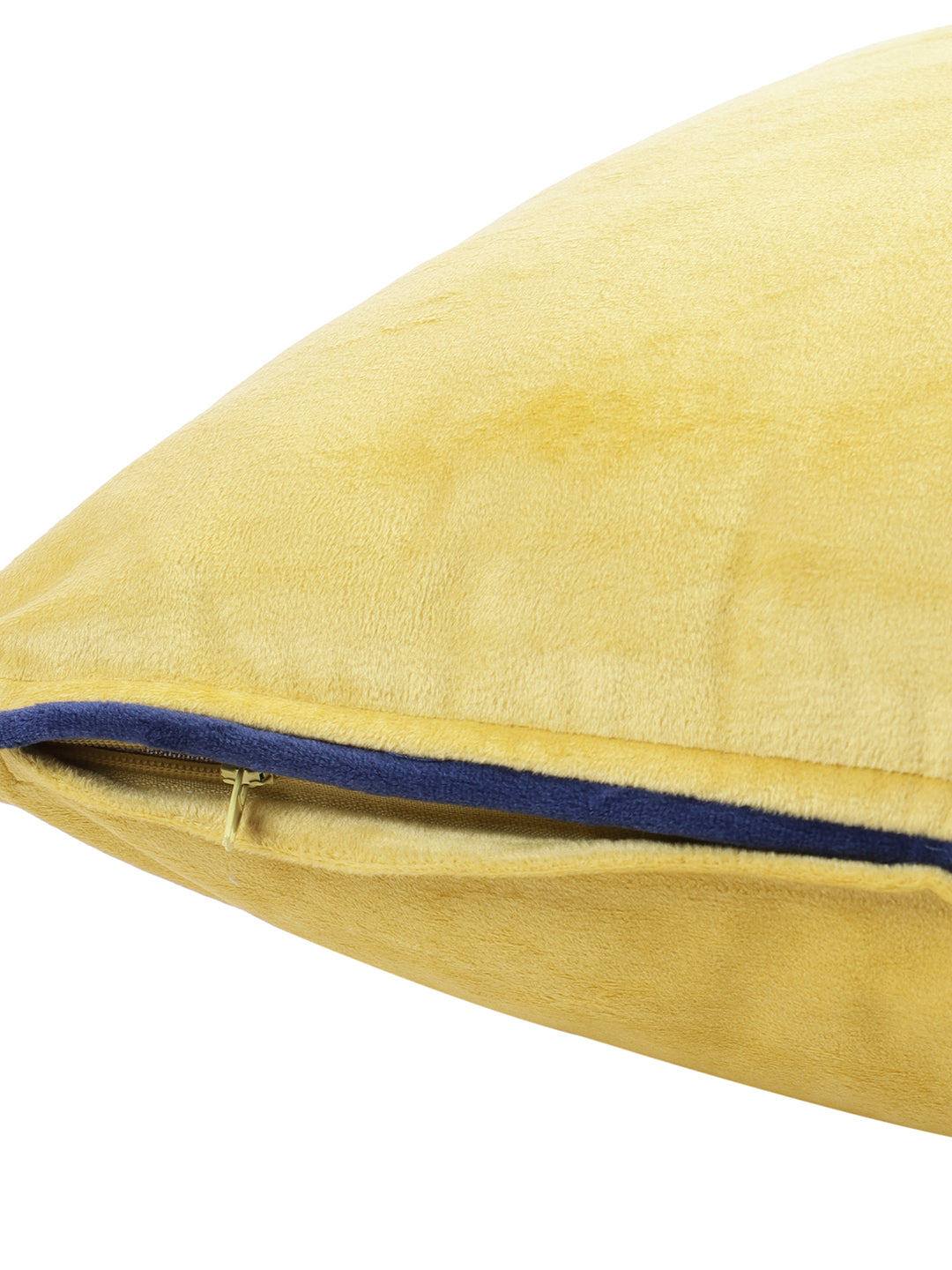 Eyda Velvet Yellow Color Cushion Cover Set of 2-18x18 Inch
