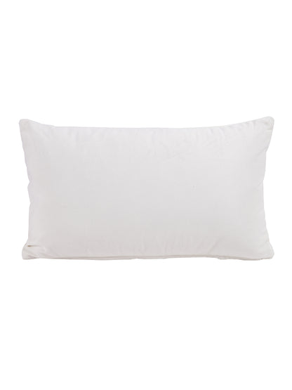 Eyda Velvet Ivory Color Beaded Sequin Cushion Cover Set of 2-12x20 Inch